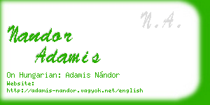nandor adamis business card